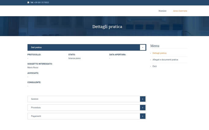 Dettagli Pratica